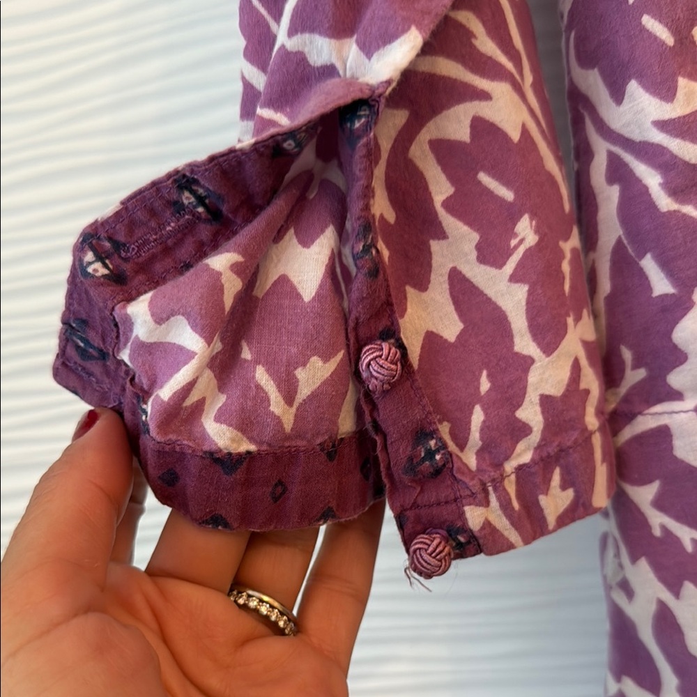 Roberta Roller Rabbit Purple Patterned Women's To… - image 4